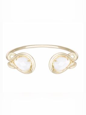 NWT Kendra Scott Andy Cuff Bracelet in White